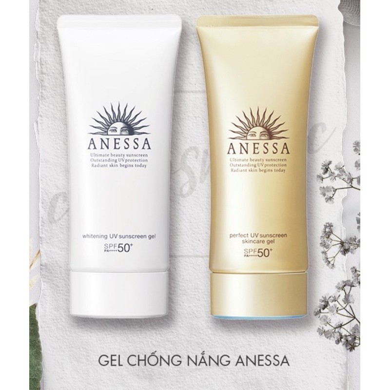 [ Nhập khẩu] Gel chống nắng dưỡng trắng Anessa Whitening UV Sunscreen Gel SPF 50+, PA+++ 90g