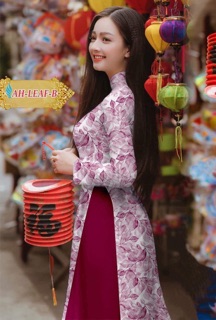 Set vải hoạ tiết lá chất siêu lụa xịn
