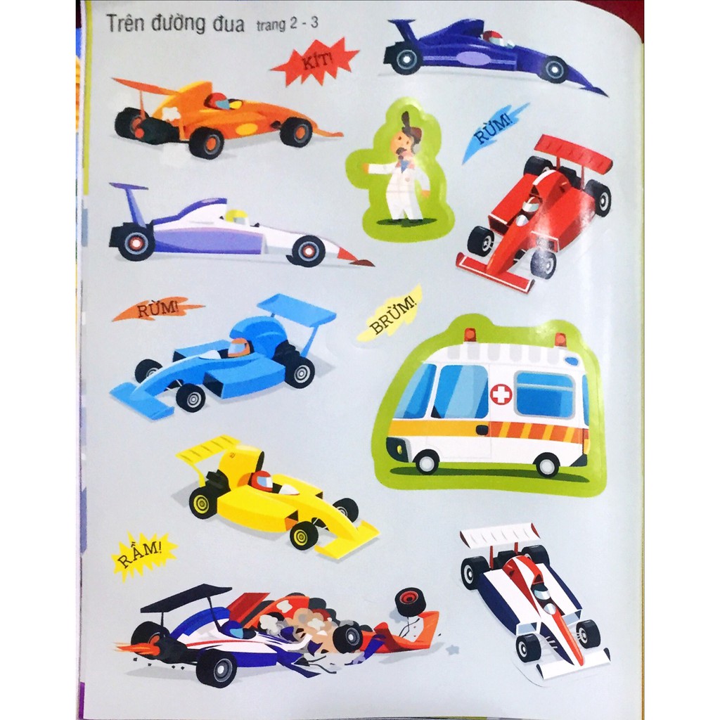 Sách - First Sticker Book - Sách Dán Hình Đầu Đời Cho Bé - Ô tô (Dành Cho Trẻ Em Từ 3-8 Tuổi)