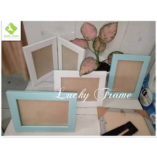 Bộ khung ảnh đôi-khung hình cặp 13x18cm trắng xanh để bàn