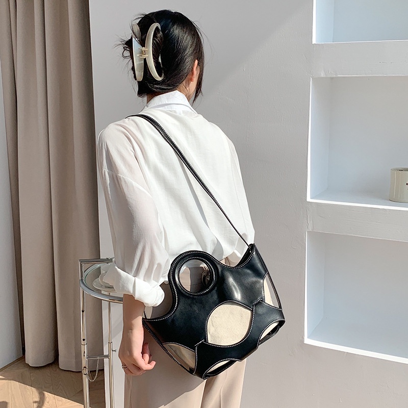 Túi Xách JASMIN NOIR Da PU Phối Lỗ Thời Trang Cho Nữ