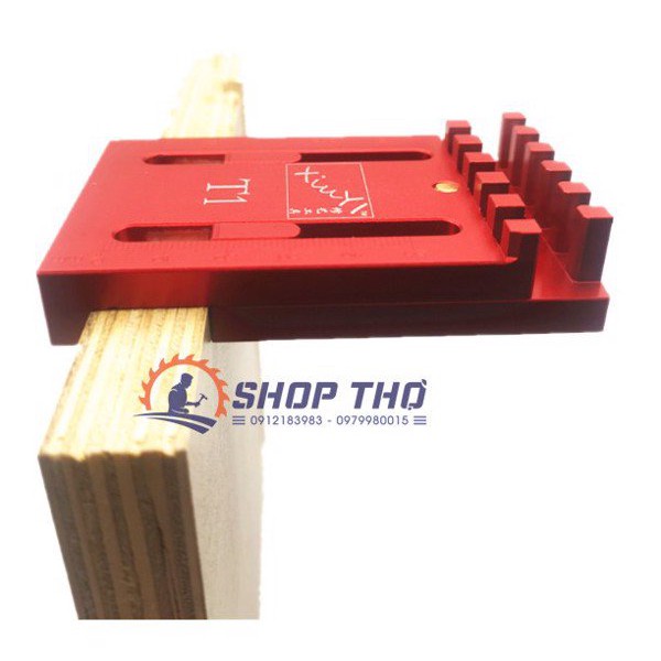 Thước lấy dấu mộng T1 nhôm Anode cho cưa bàn làm mộng gỗ