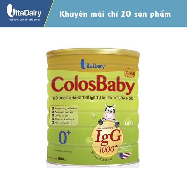 Sữa Colosbaby 0+ 1000IgG 800g