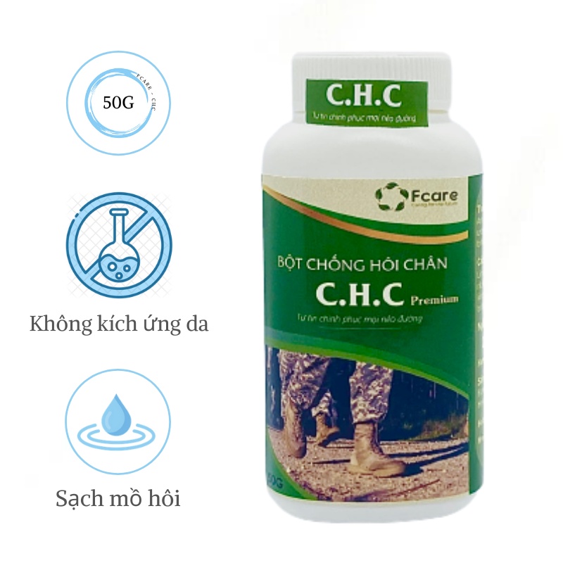 Bột Khử Mùi Hôi Chân, Hôi Giày Fcare CHC - Ngăn Ngừa Vi Khuẩn Gây Mùi, Mồ Hôi, Khử Mùi Hôi Hiệu Quả