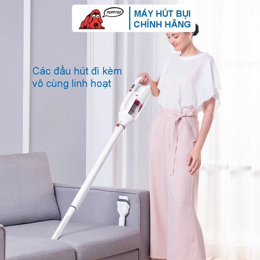 [PUPPYOO] Máy Hút Bụi Cầm Tay Không Dây PUPPYOO T10 Pro Công Suất 250W Lực Hút 17500 Pa Pin 2500mAh Bảo Hành 24 Tháng | BigBuy360 - bigbuy360.vn