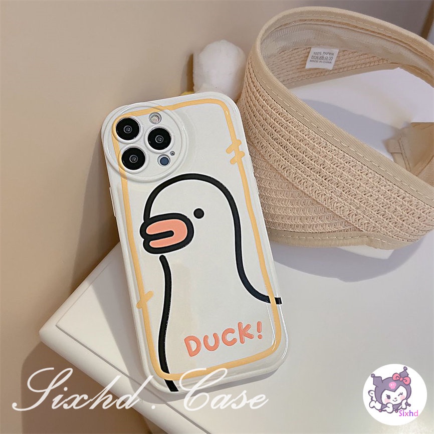 Compatible With Samsung A04s A03s A12 A13 A14 A22 A23 A33 A53 A04 A04e A32 A34 A50 A50s A30s A21s A31 A11 M11 A03s A02s A51 A52 A54 A71 A72 A73 M23 S22Ultra S20FE sixhd Ốp Điện Thoại TPU Đệm Khí Chống Sốc In Hình Vịt Hoạt Hình Cho