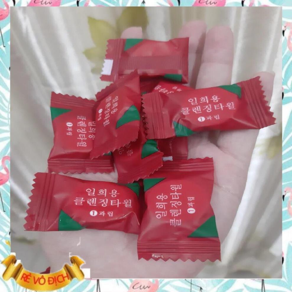 Khăn Nén,Khăn Giấy Nén Hình Viên Kẹo Hàn Quốc Đa Năng, Tiện Lợi - 1 Viên Tròn