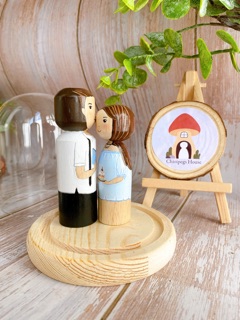 Set 2 Búp bê gỗ 9-10cm- sỉ siêu giá tốt