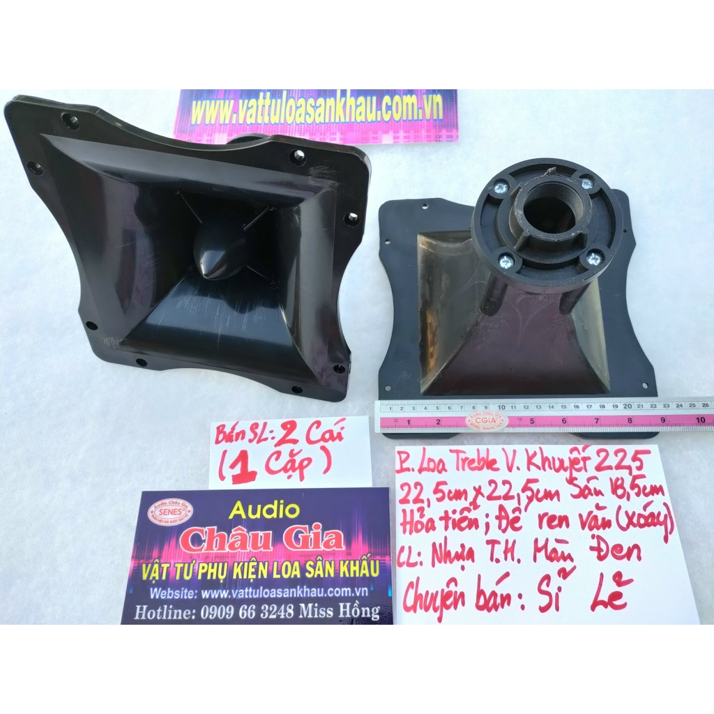 Phễu loa treble 22cm hỏa tiễn ren vặn 2 cái Audio Châu Gia