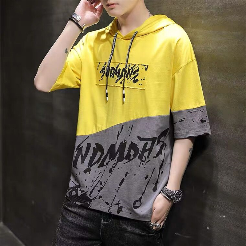 Áo Hoodie Tay Ngắn Thời Trang Phong Cách Hàn Quốc Cho Nam Size M-3Xl | BigBuy360 - bigbuy360.vn