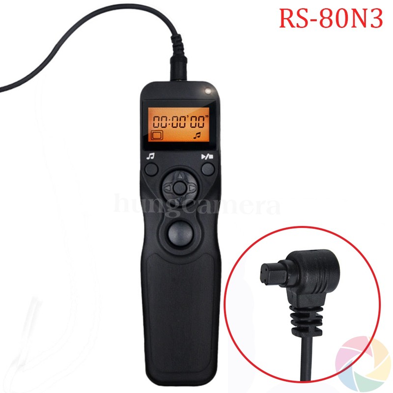 Điều khiển/ Remote Timer RS-80N3 cho máy ảnh Canon 5D/5DII/6D/7D/7DII/30D/40D…