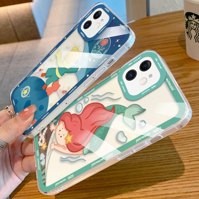 Ốp Điện Thoại Mềm In Hình Nàng Tiên Cá Cho iPhone 13 12 Mini 11 Pro X XR XS Max SE 2020 6 6S 7 8 Plus