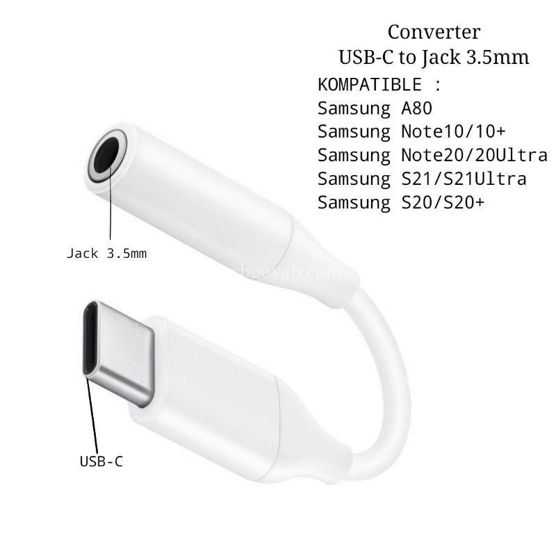 Cáp chuyển cổng Type C sang chân 3.5mm cắm tai nghe Samsung Earldom