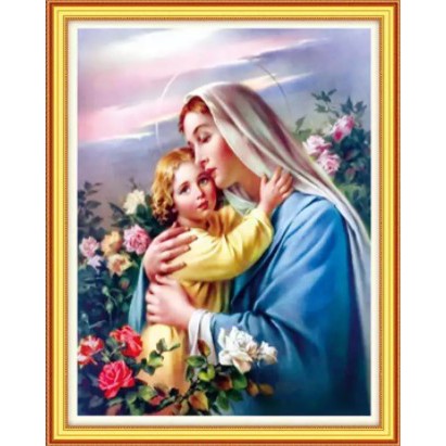 TRANH ĐÍNH ĐÁ TÌNH YÊU ĐỨC MẸ MARIA