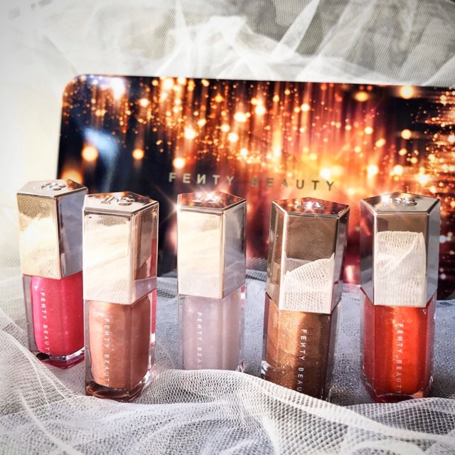 Set 5 thỏi bóng Fenty Beauty Glossy Posse Mini Gloss Bomb  + 2% phí bán hàng
