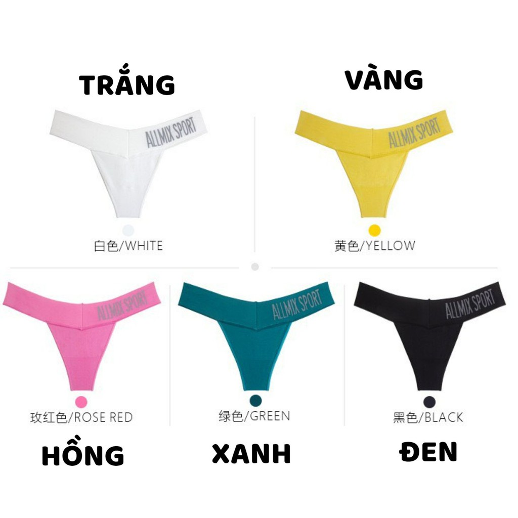 Quần Lót Nữ ❤️FREESHIP❤️ Quần Lót Cotton Lọt Khe cạp chữ V phối chữ ALLMIX SPORT cá tính mã 5869 | BigBuy360 - bigbuy360.vn