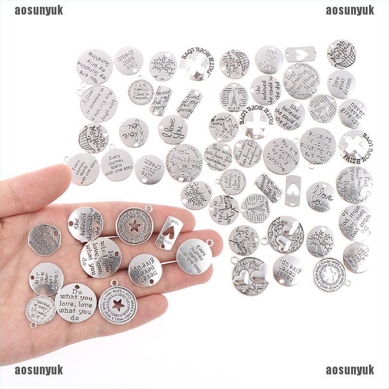 20 / 60 Mặt Dây Chuyền Khắc Chữ aosunyuk