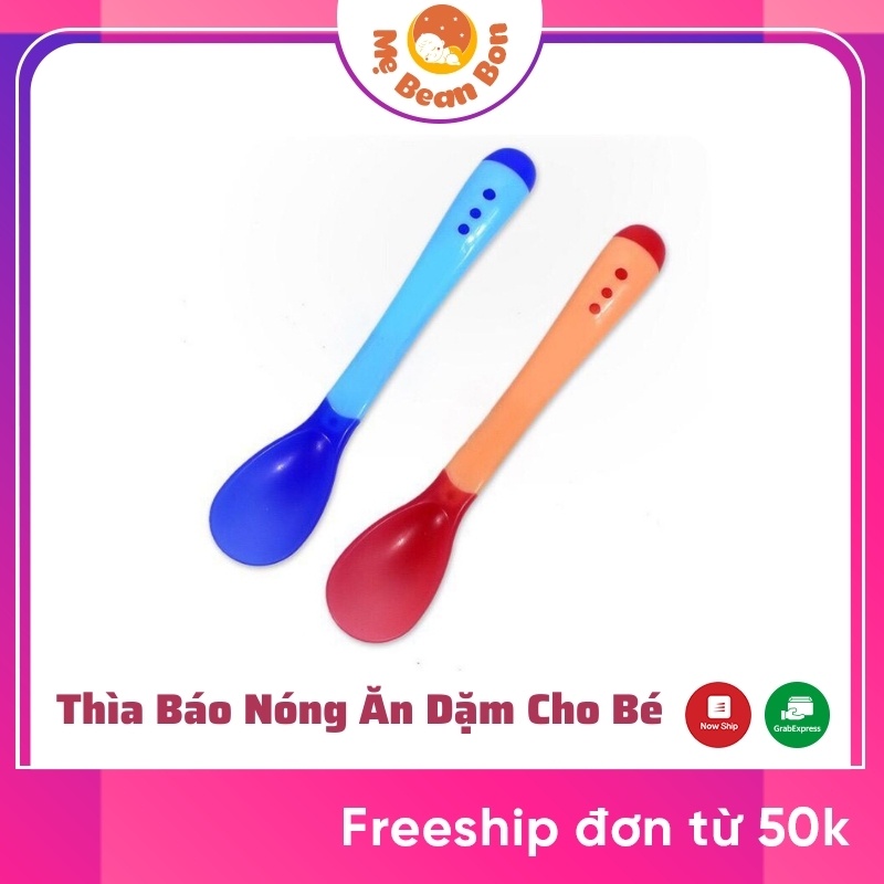 Thìa Báo Nóng Ăn Dặm Cho Bé Từ 6 Tháng Tuổi Trở Lên Chất Liệu Silicon Cao Cấp