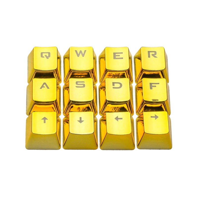 Set 12 Nút Bấm Nhựa Mạ Điện Cho Bàn Phím Cherry MX Axis