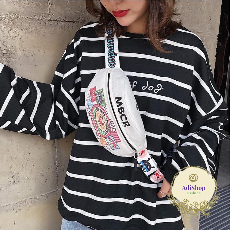 Túi bao tử 🚕FREE SHIP🚕 ❤VIDEO THẬT❤ Túi đeo hông đeo vai hoạt hình dễ thương BB043