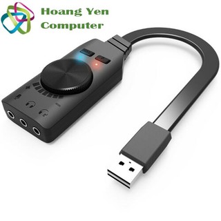 Sound Card Plextone GS3 Hổ Trợ Gắn 2 Cổng Tai Nghe, 1 Micro, Giả Lập Âm Thanh Vòm 7.1 - BH 3 Tháng 1 Đổi 1