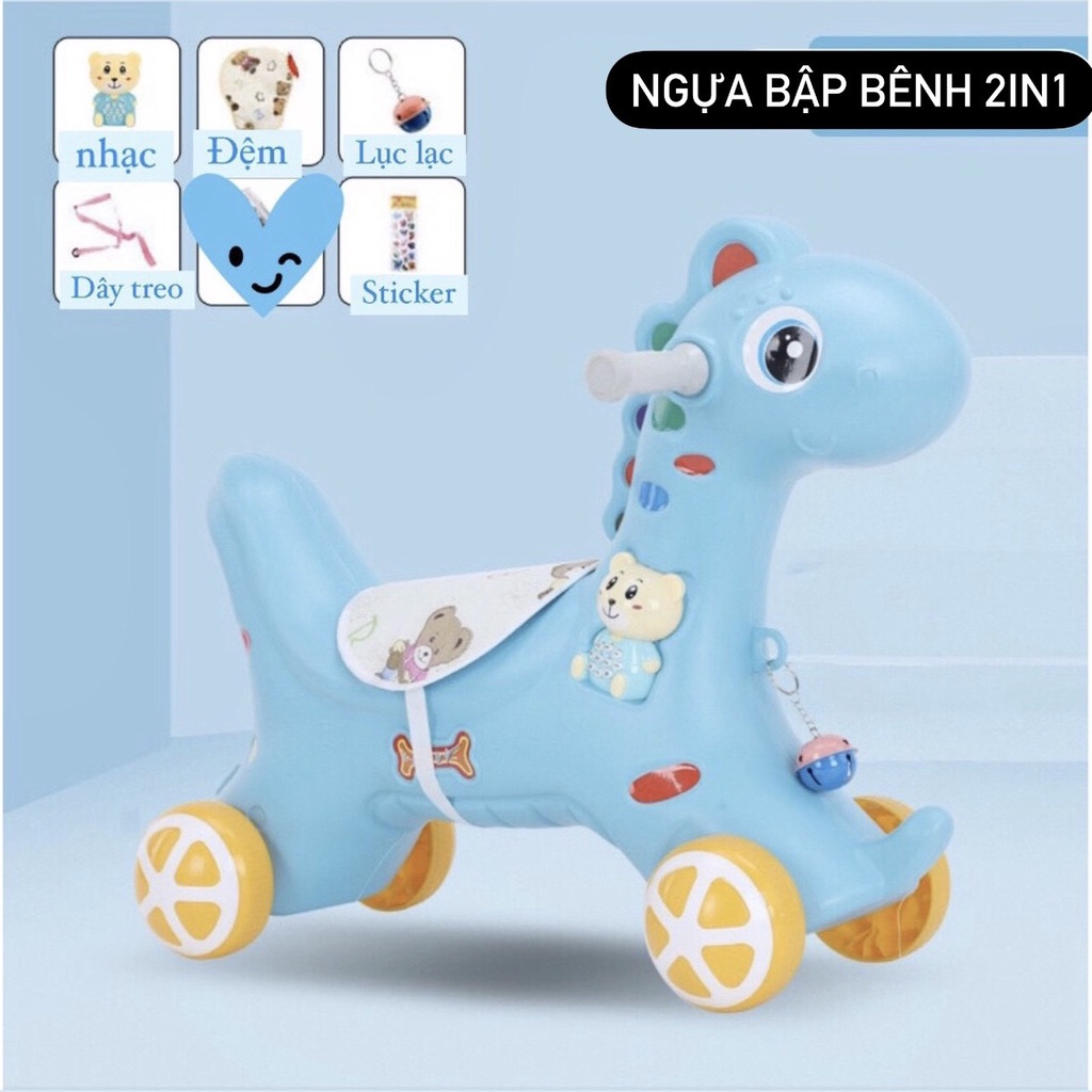 NGỰA BẬP BÊNH / XE CHÒI CHÂN 2 IN 1 XINH XẮN CHO BÉ YÊU