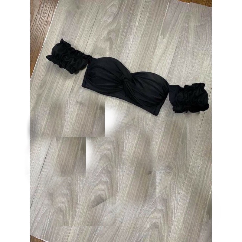 Áo lẻ bikini xoắn ngực 2 màu