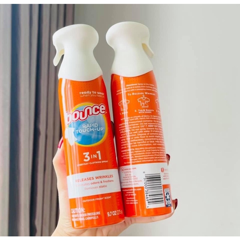Bounce xịt thẳng và thơm quần áo
