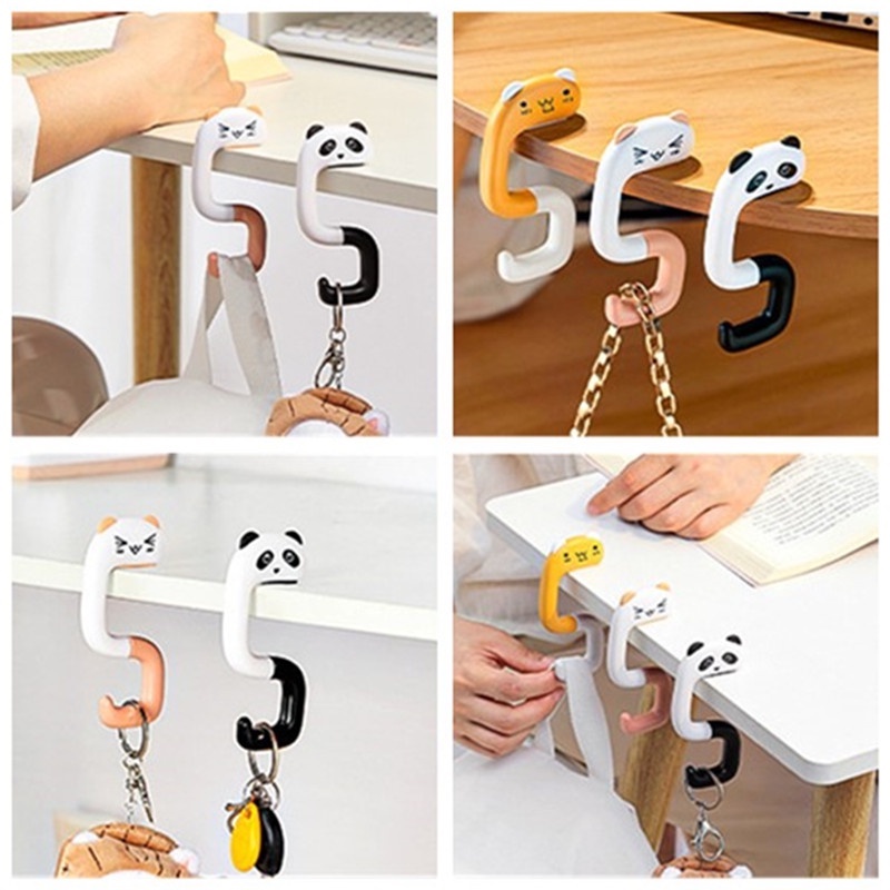 Móc Treo Túi Xách / Ba Lô / Móc Treo Chìa Khóa Hình Động Vật Hoạt Hình Gấp Gọn Sáng Tạo