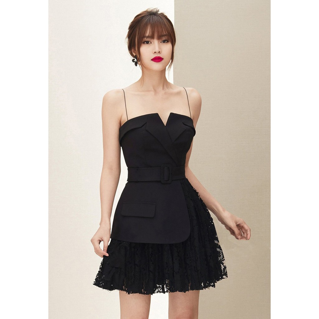 Đầm 2 dây váy ren thiết kế cao cấp