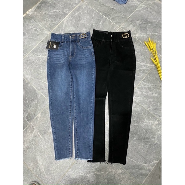 Quần bò hai cúc DC & baggy đai xích🌸DAQUY20🌸quần jeans cạp cách điệu phong cách trẻ trung năng đóng | WebRaoVat - webraovat.net.vn