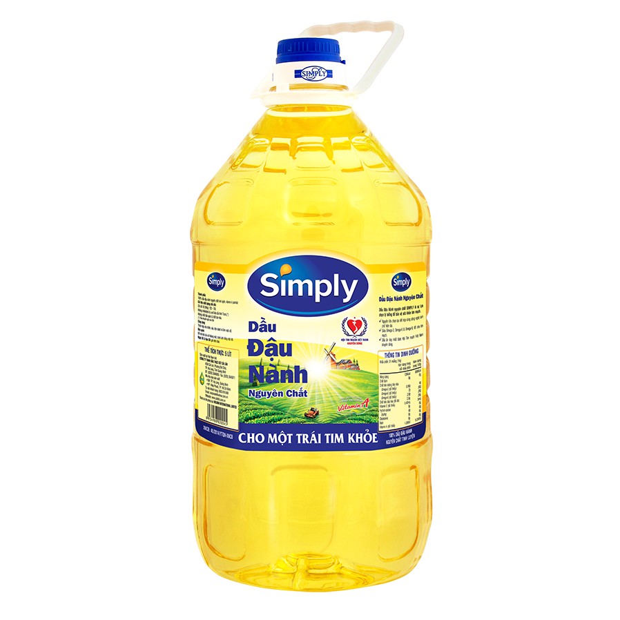 Dầu đậu nành SIMPLY 5L - Cho một trái tim khoẻ