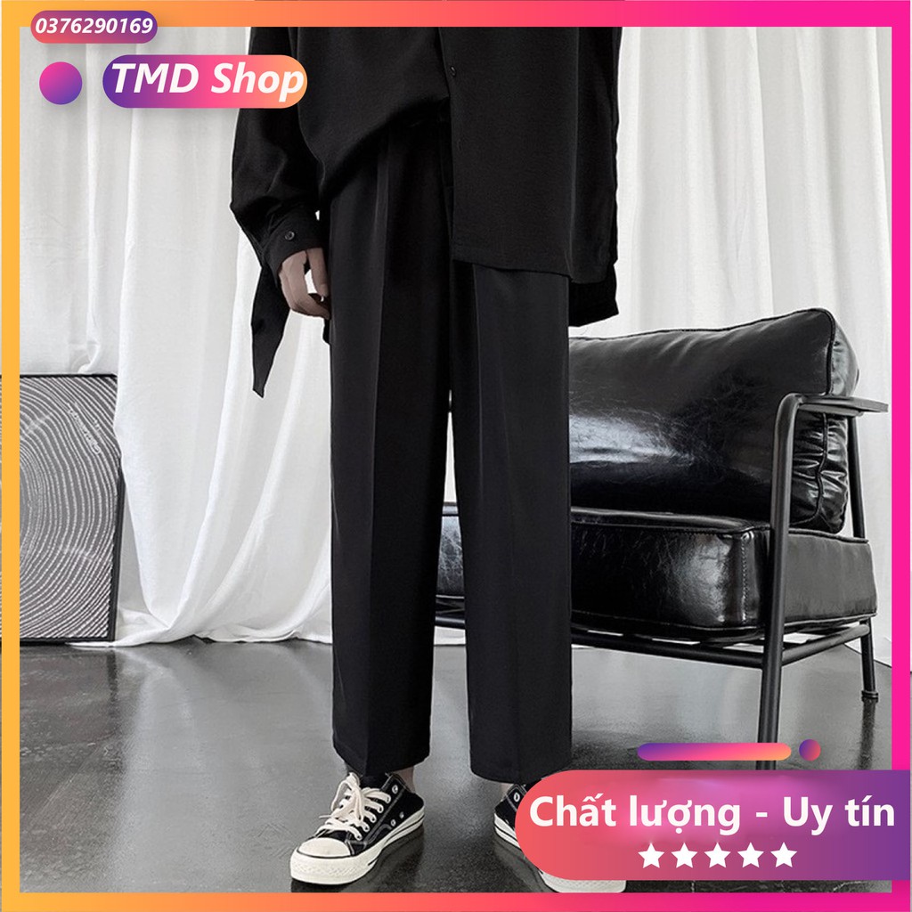 [ HÀNG QUẢNG CHÂU] Quần vải suông Nam Nữ Hàn Quốc cao cấp, quần vải nam ống suông dáng rộng, thời trang TMD Shop