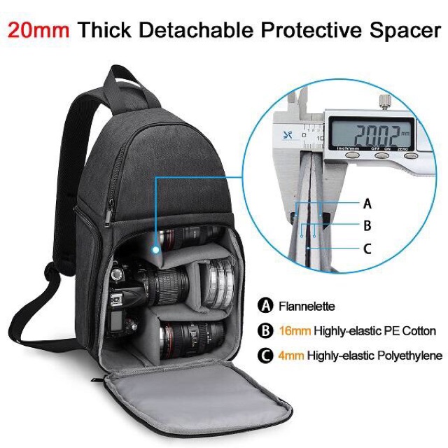 Balo đựng máy ảnh đeo chéo 1 quai D15