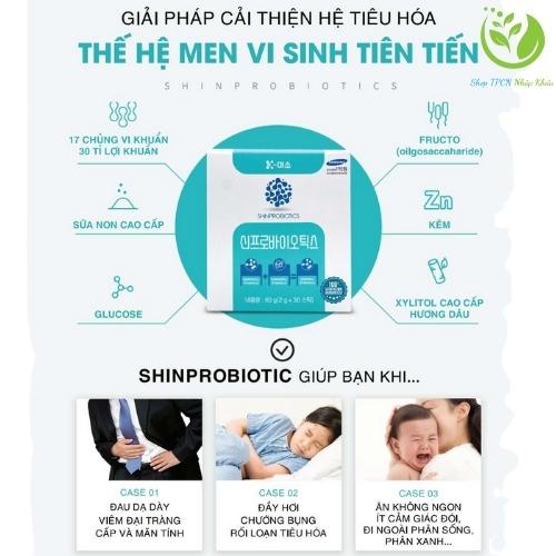 Mem vi sinh nhập khẩu SHINPROBIOTICS  bổ sung 17 tỷ lợi khuẩn giúp cân bằng, tăng cường chức năng hệ tiêu hóa.