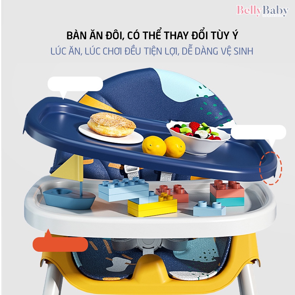 Ghế ăn dặm Belly Baby BB102, BBLuna cao cấp cho bé