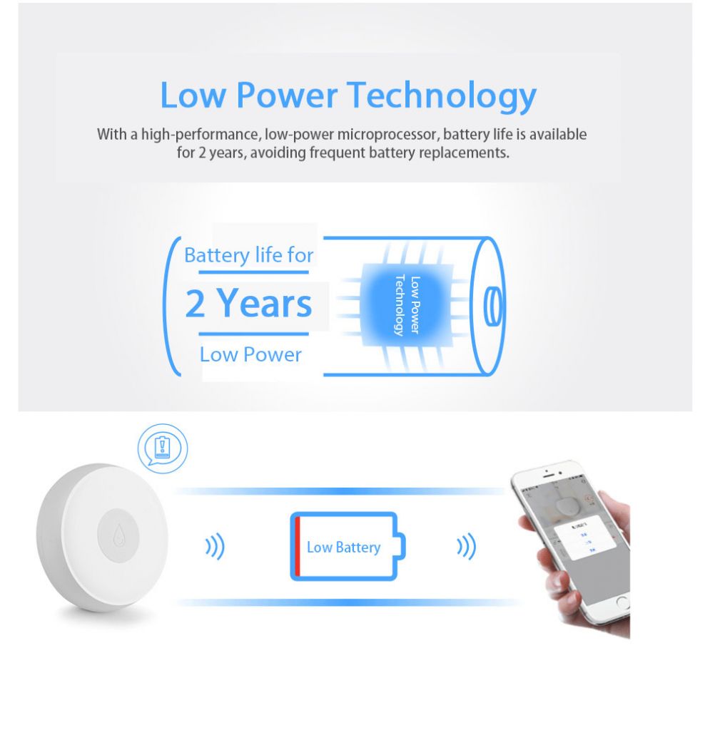 Thiết Bị Cảm Biến Rò Rỉ Nước Ewelink Zigbee Thông Minh Không Dây