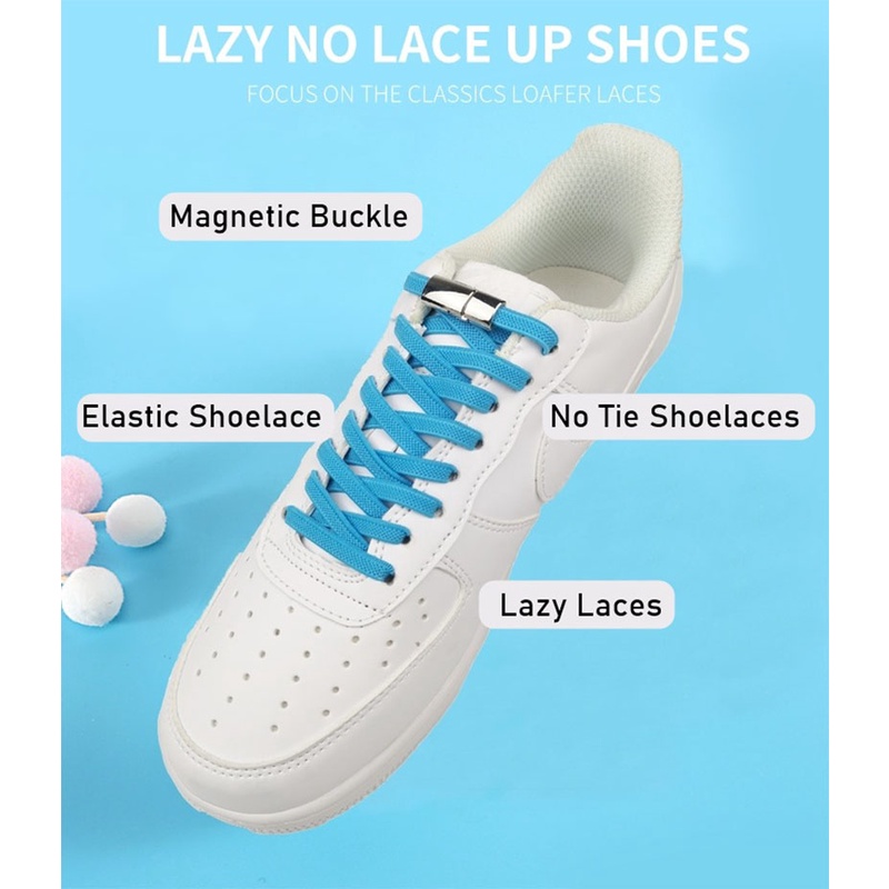 1 Cặp Khóa Nam Châm cho dây giày Lười Không Buộc Bằng Kim Loại - phụ kiện giày thông minh-hickies lacing system