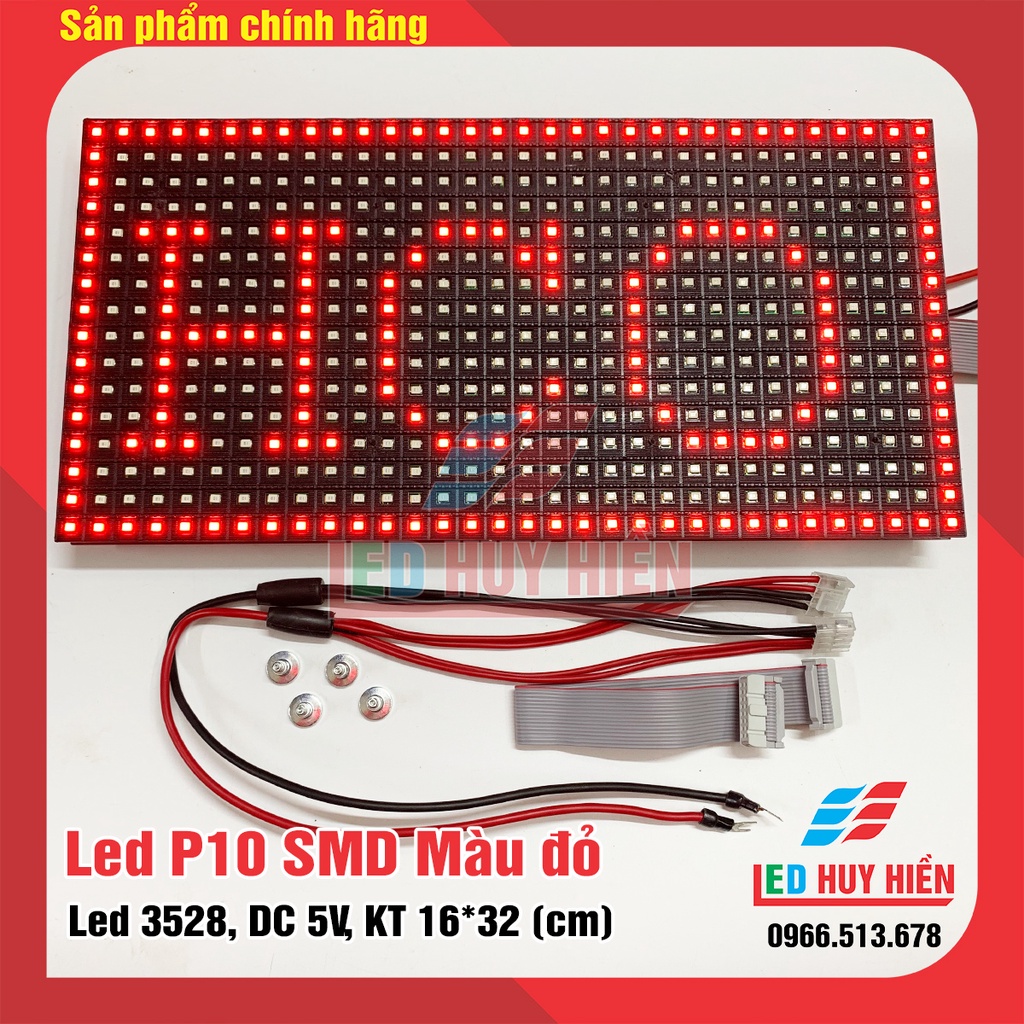 Module led P10 smd màu đỏ ( Led P10 smd màu đỏ) đủ phụ kiện