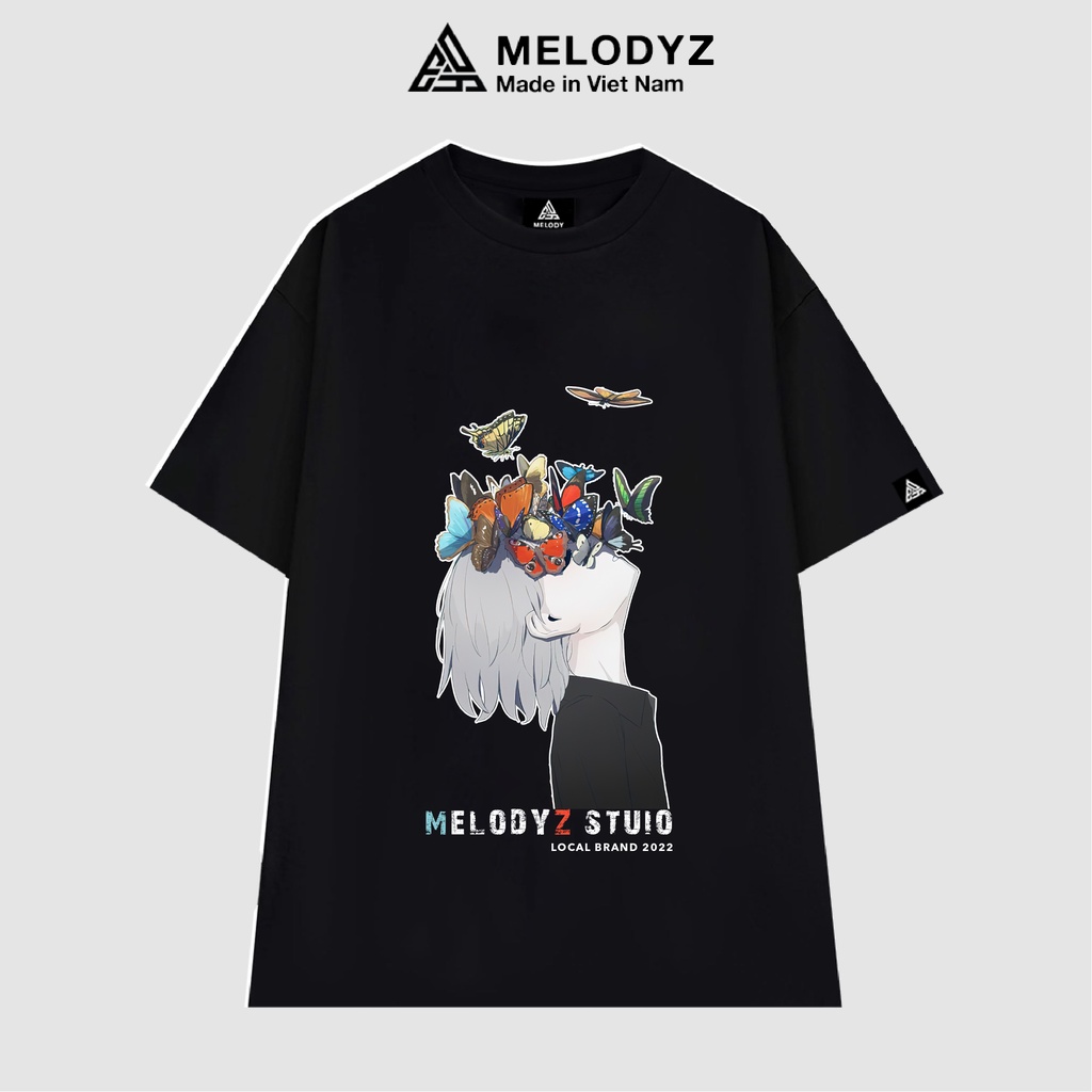 Áo Thun Unisex Colorful Tee Local Brand MelodyZ, Áo Phông Nam Nữ Tay Lỡ Form Rộng Oversize Cotton 100%