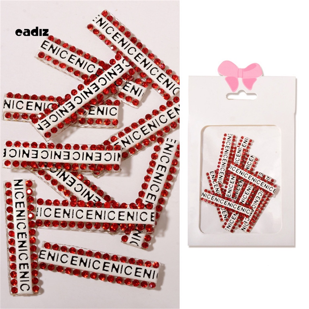 [Hàng mới về] Hộp 12 cái nhãn dán trang trí móng nghệ thuật hình chữ cái tiếng Anh lấp lánh bằng nhựa lâu trôi