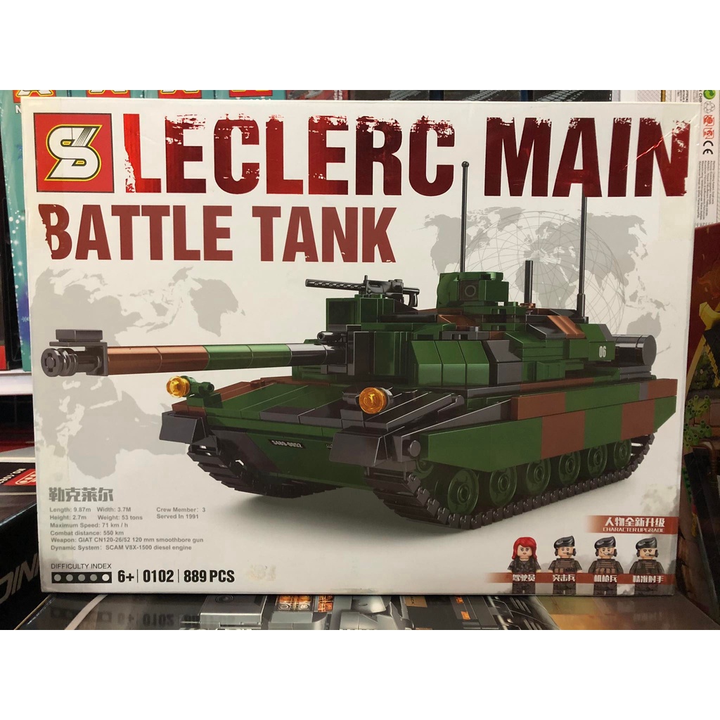 Lego - SY 0102 ( Lắp Ghép Xe Tăng Chiến Thế AMX-56 889 Mảnh )