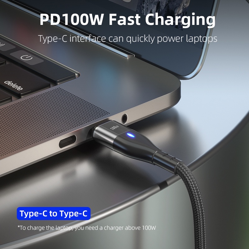 Dây Cáp Sạc Nhanh 100W USB C Sang USB Type C 3 Trong 1 Cho Laptop