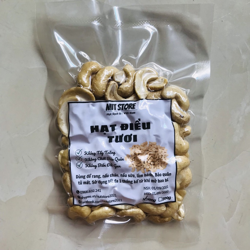 Hạt điều tươi làm sữa Nut Store 100g