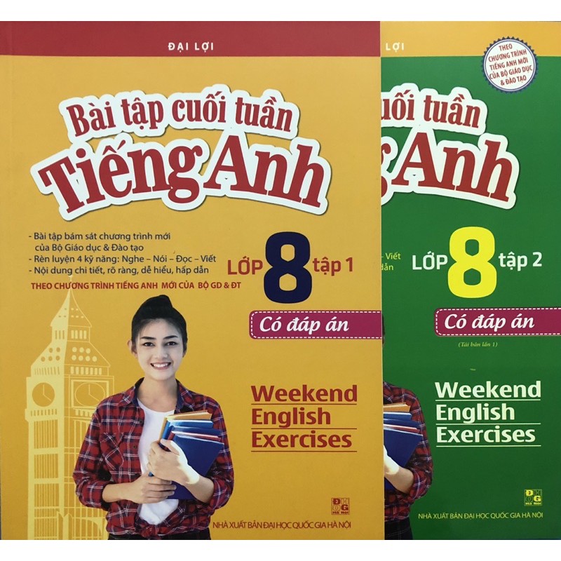 Sách - Bài tập cuối tuần tiếng anh lớp 8 (Combo 2 tập)