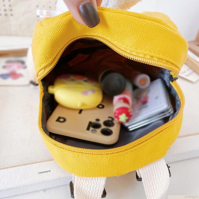Túi đi học hình thỏ hoạt hình bằng canvas + polyester dành cho trẻ em