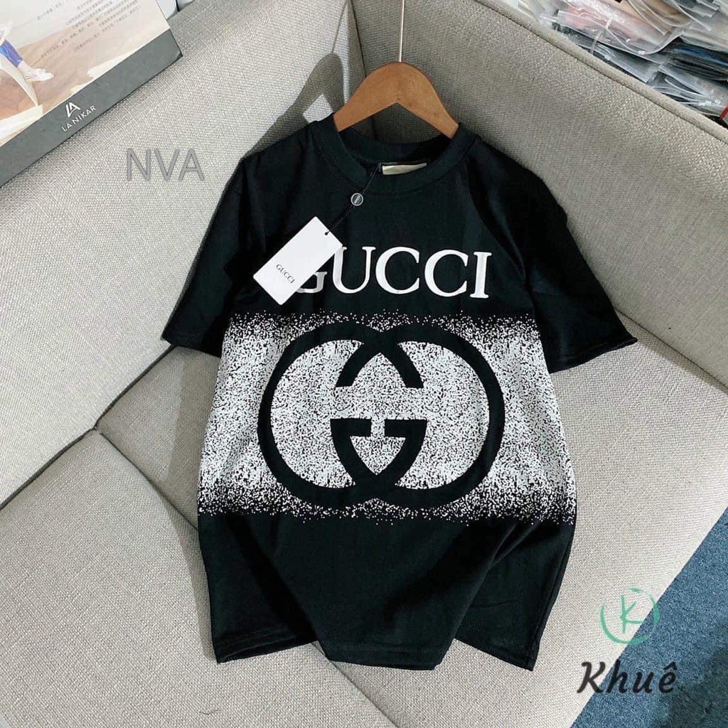 Áo Thun GC Vẩy Sơn ❤ Áo Phông Cotton Dáng Rộng Nam Nữ NVA83