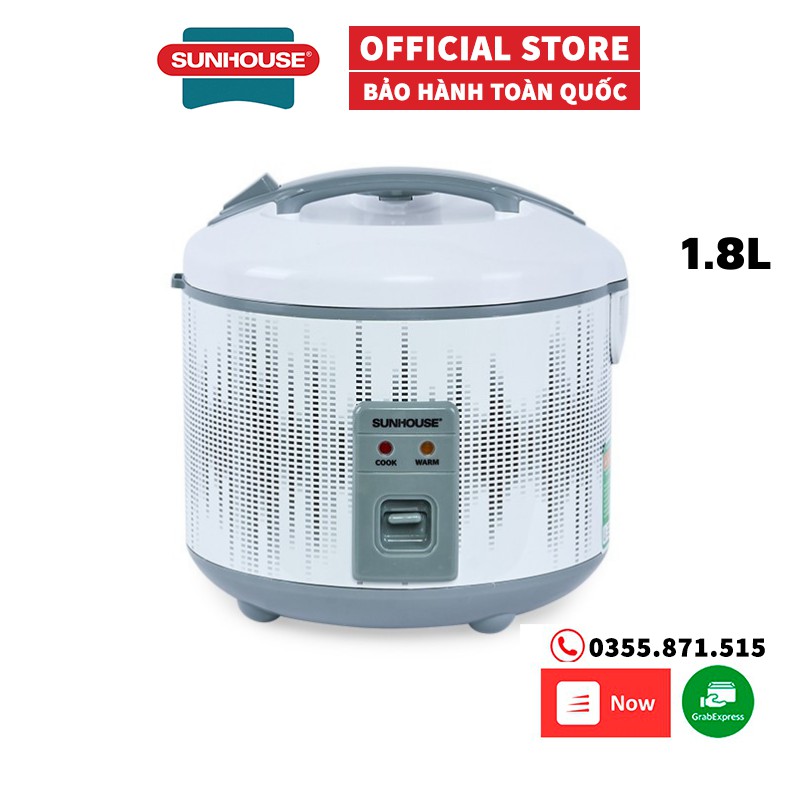 Nồi cơm điện 1,8l SUNHOUSE SHD8600 [Hàng chính hãng 100%]