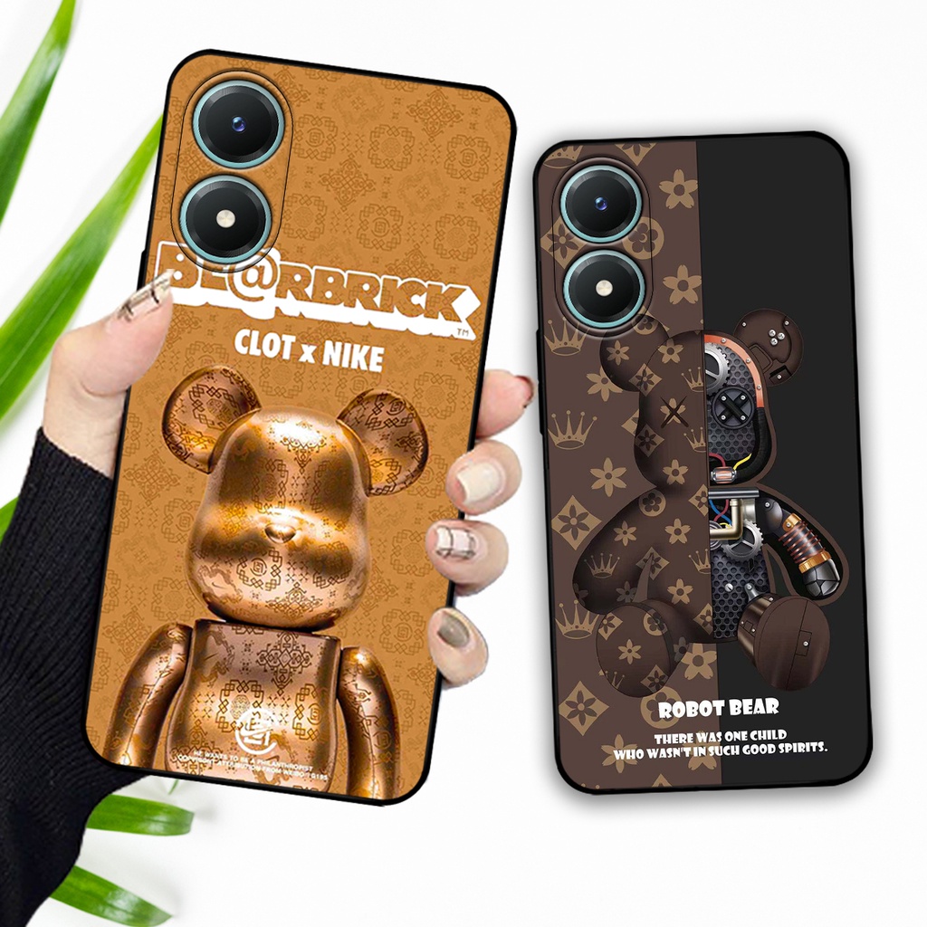 Ốp lưng Vivo Y02s in hình bearbrick thời trang cao cấp. ốp chống sốc bền đẹp