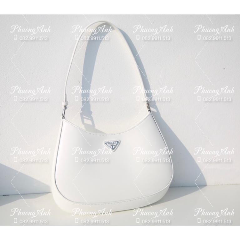 Túi Kẹp Nách Prada 2 Màu Trắng Đen